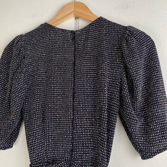 FOR LOVE & LEMONS Margaux Dress Size S Metallic Black Sparkle Bodycon Party Fun - Picture 12 of 16